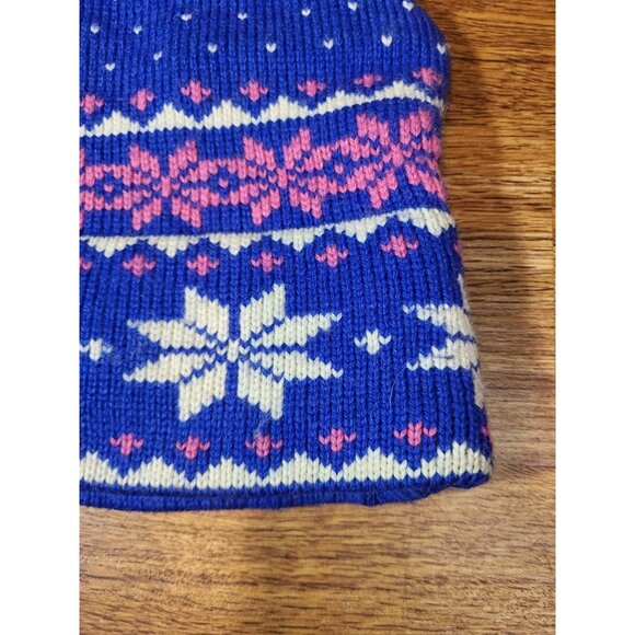 Vintage Stowe Woolens Beanie Nordic Wool Hat Ski Cap Green Or Blue 80’s - Picture 2 of 3